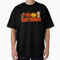 Cozy Season Pumpkin Coffee Football T-Shirt - Streetwear Style Men Women - T-Shirt, Sweatshirt, Hoodie