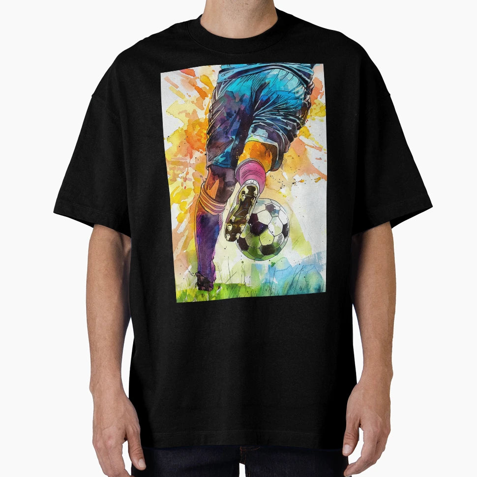 Football Watercolor Sport Art Football T-Shirt - Trendy Graphic Unisex - T-Shirt, Sweatshirt, Hoodie