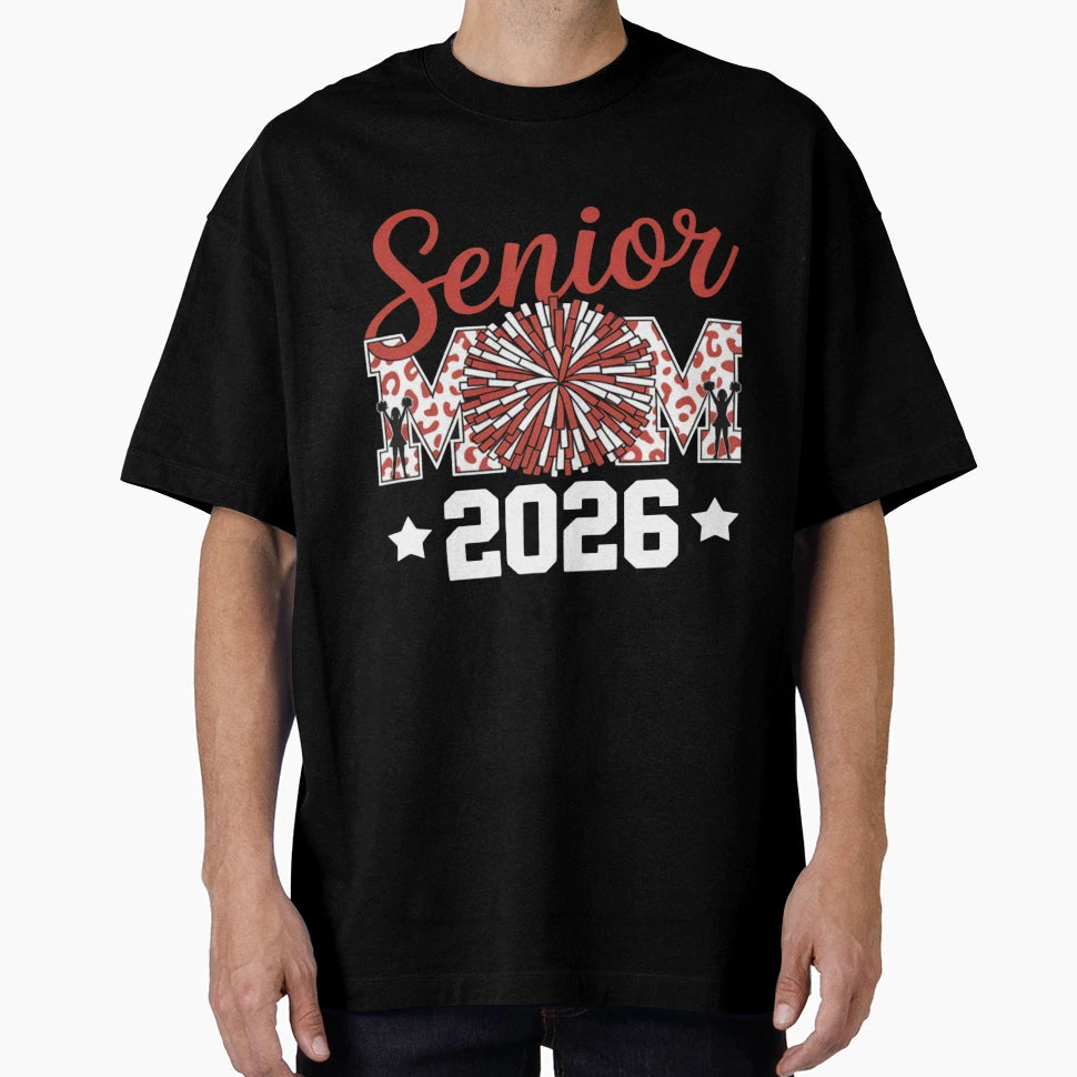 Cheer Senior Mom 2026 Cheerleading T-Shirt - Unique Graphic Men Women - T-Shirt, Sweatshirt, Hoodie