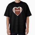 Football Heart Love Super Bowl T-Shirt - Trendy Graphic for Adults - T-Shirt, Sweatshirt, Hoodie