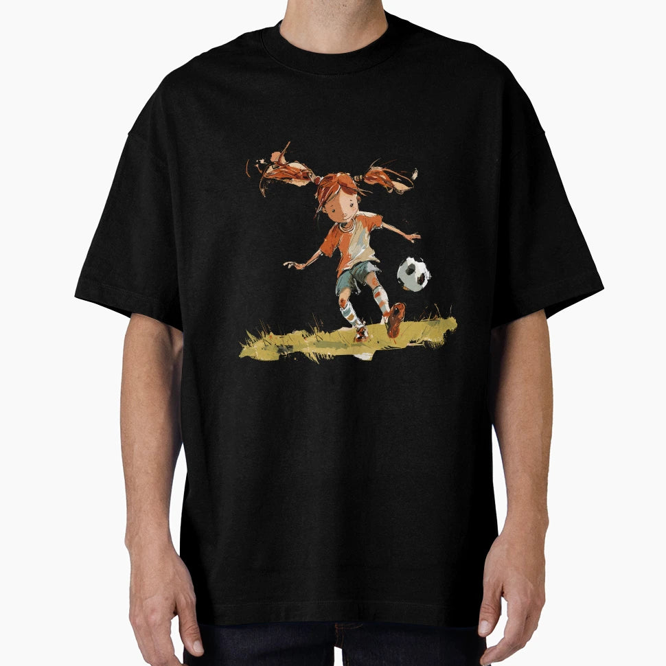 Little Playing Soccer T-Shirt - Graphic Print for Adults - T-Shirt, Sweatshirt, Hoodie