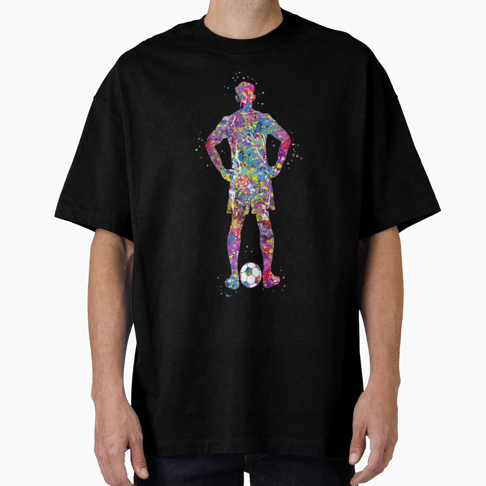 Male Soccer Player T-Shirt - Minimalist Print for Adults - T-Shirt, Sweatshirt, Hoodie
