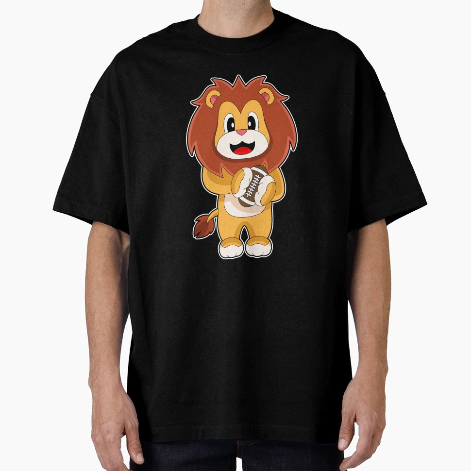 Lion American Football Sports T-Shirt - Unique Graphic Men Women - T-Shirt, Sweatshirt, Hoodie