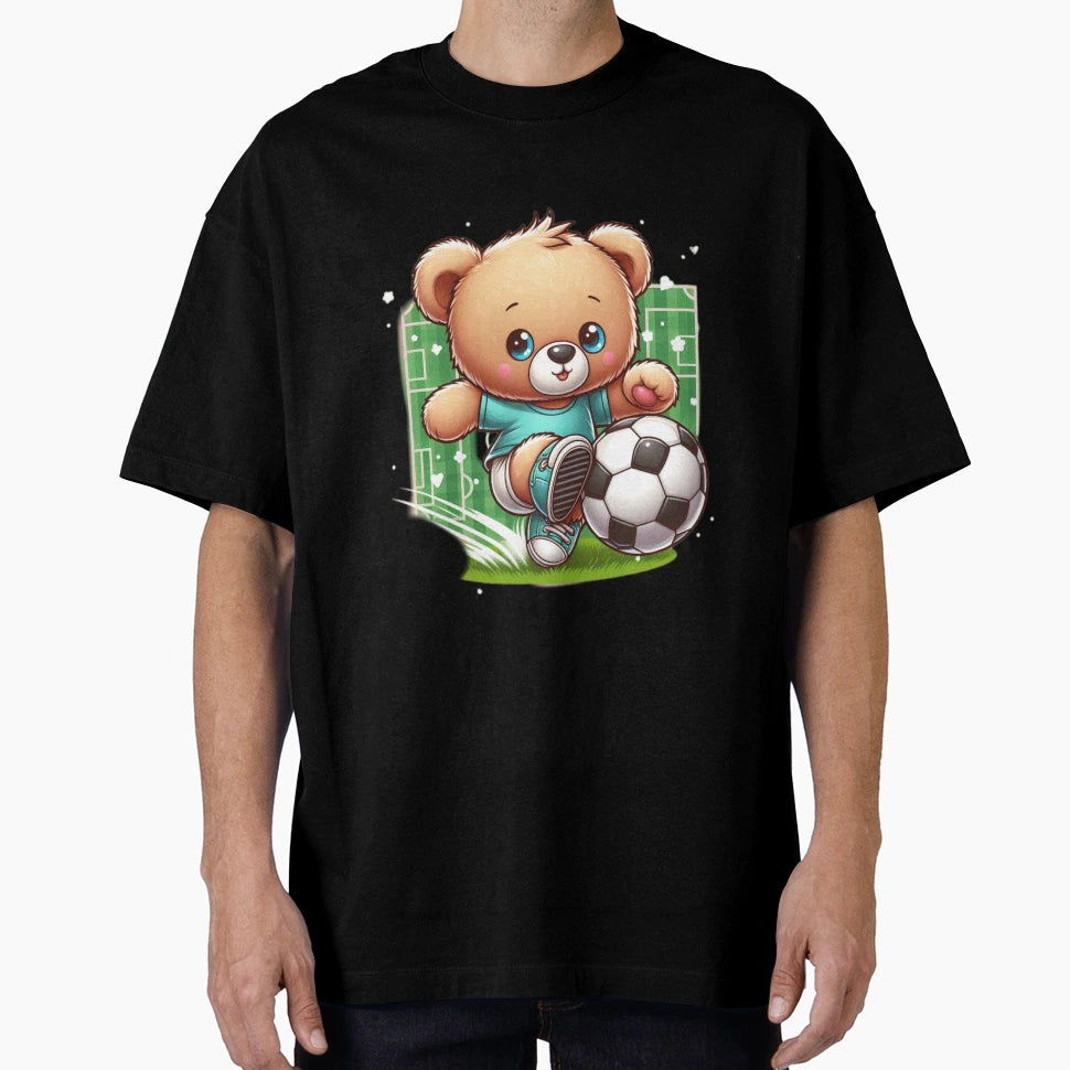 Soccer Bear Kicking Ball T-Shirt - Fun Novelty Design Unisex - T-Shirt, Sweatshirt, Hoodie