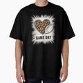 Game Day Leopard Heart Football Lovers T-Shirt - Novelty Apparel Unisex - T-Shirt, Sweatshirt, Hoodie