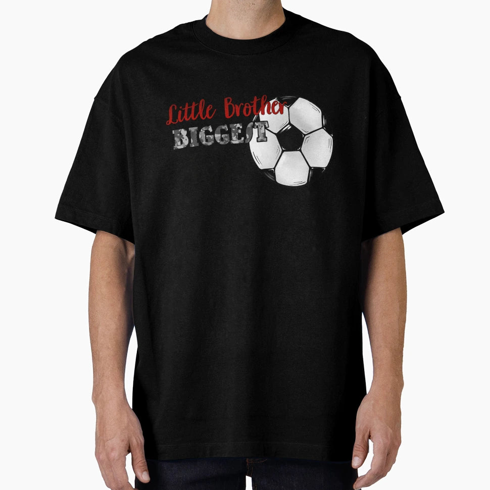 Soccer Little Brother Biggest Fan Camo T-Shirt - Unique Graphic for Adults - T-Shirt, Sweatshirt, Hoodie