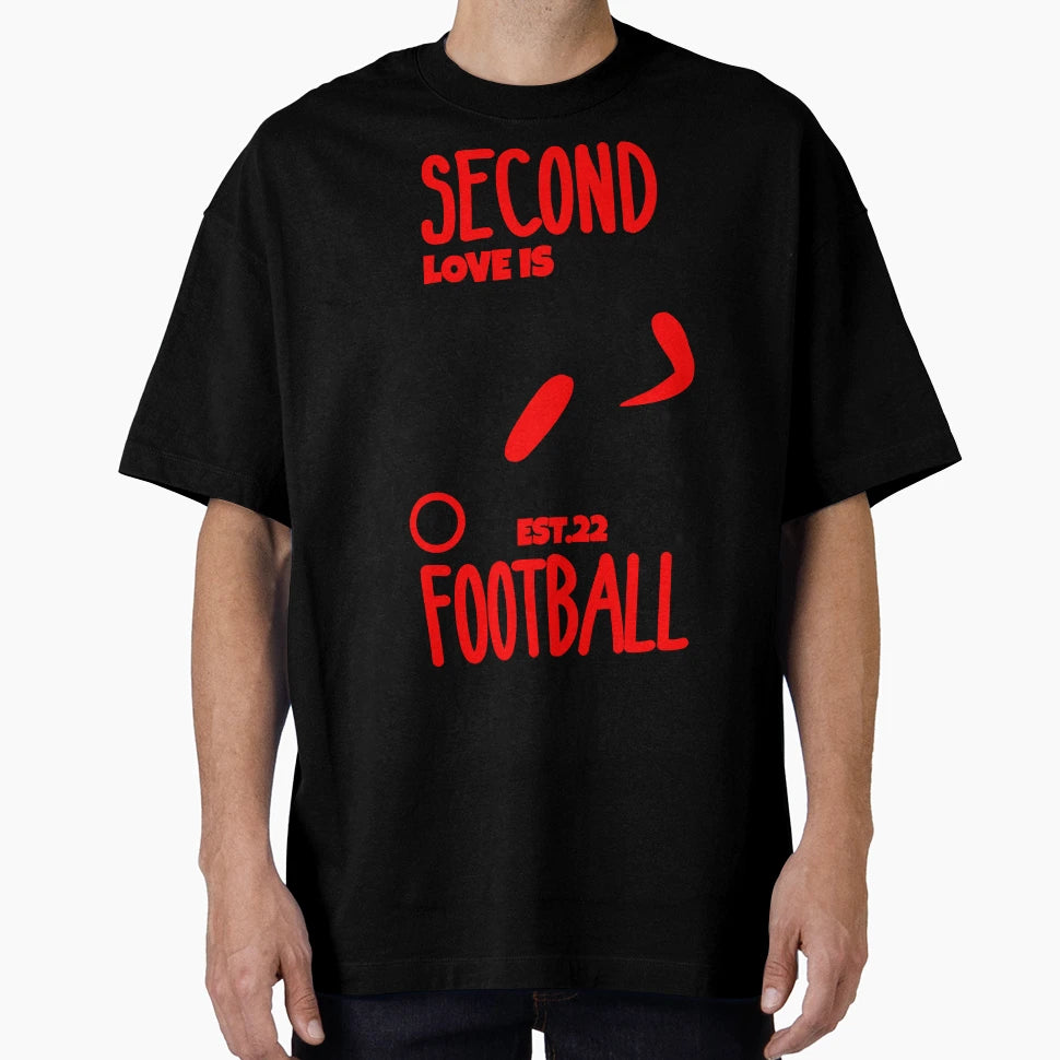 Second Love Is Footbal T-Shirt - Custom Art Print Men Women - T-Shirt, Sweatshirt, Hoodie
