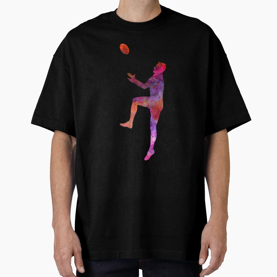 Rugby Player 01 Watercolor T-Shirt - Streetwear Style Men Women - T-Shirt, Sweatshirt, Hoodie