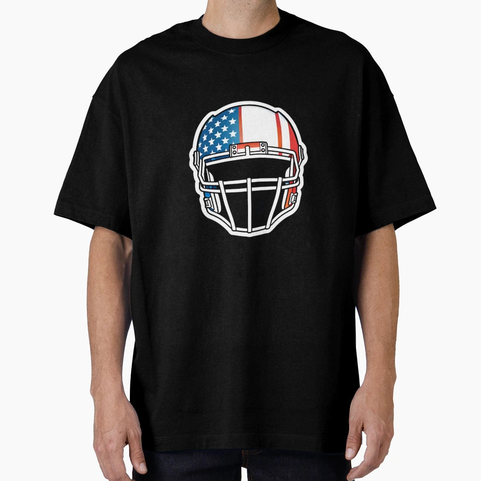 Usa American Football Helmet T-Shirt - Trendy Graphic Unisex - T-Shirt, Sweatshirt, Hoodie