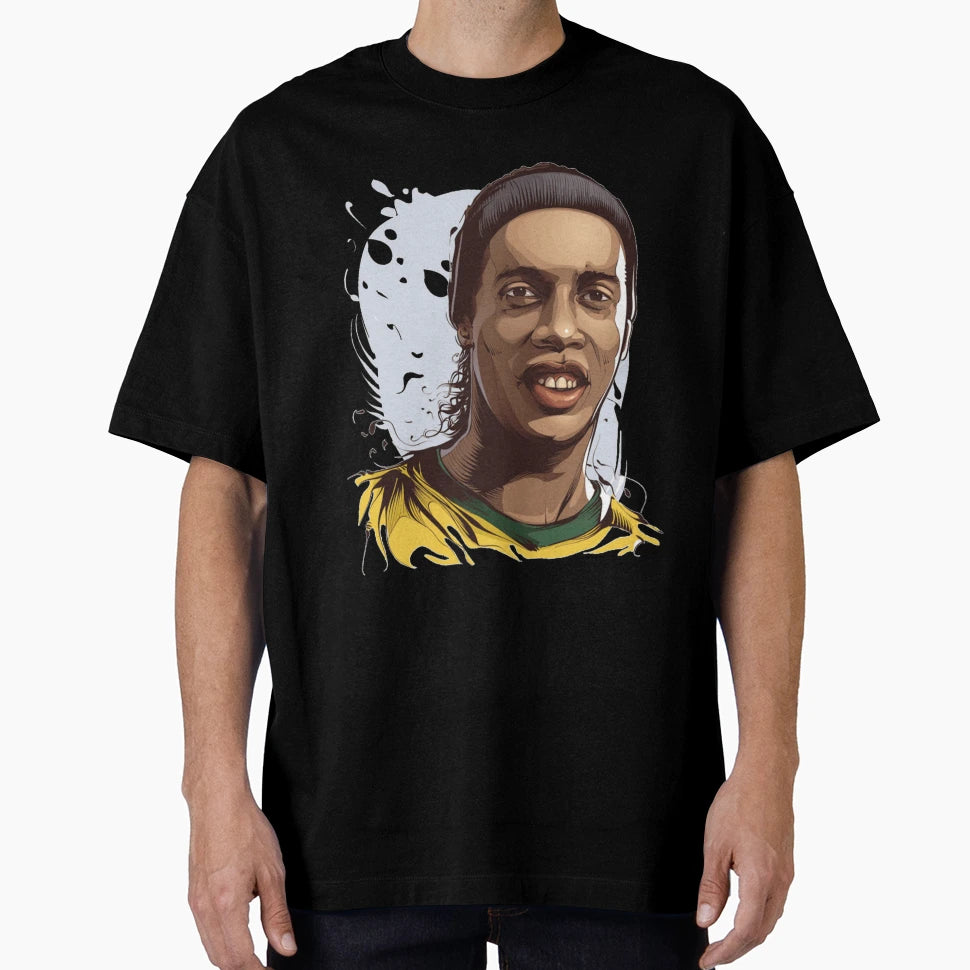 Illustration Ronaldinho Art T-Shirt - Novelty Apparel Unisex - T-Shirt, Sweatshirt, Hoodie