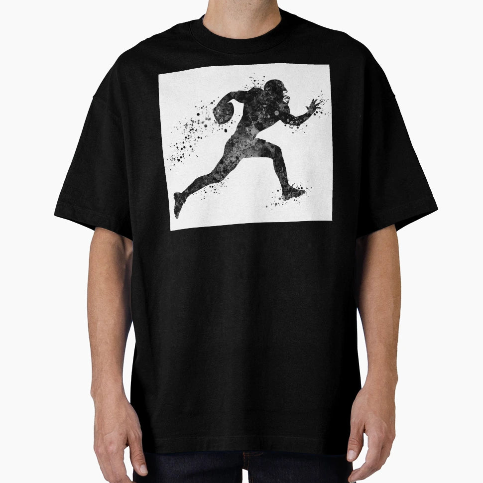 American Football Player Black And T-Shirt - Novelty Apparel for Adults - T-Shirt, Sweatshirt, Hoodie