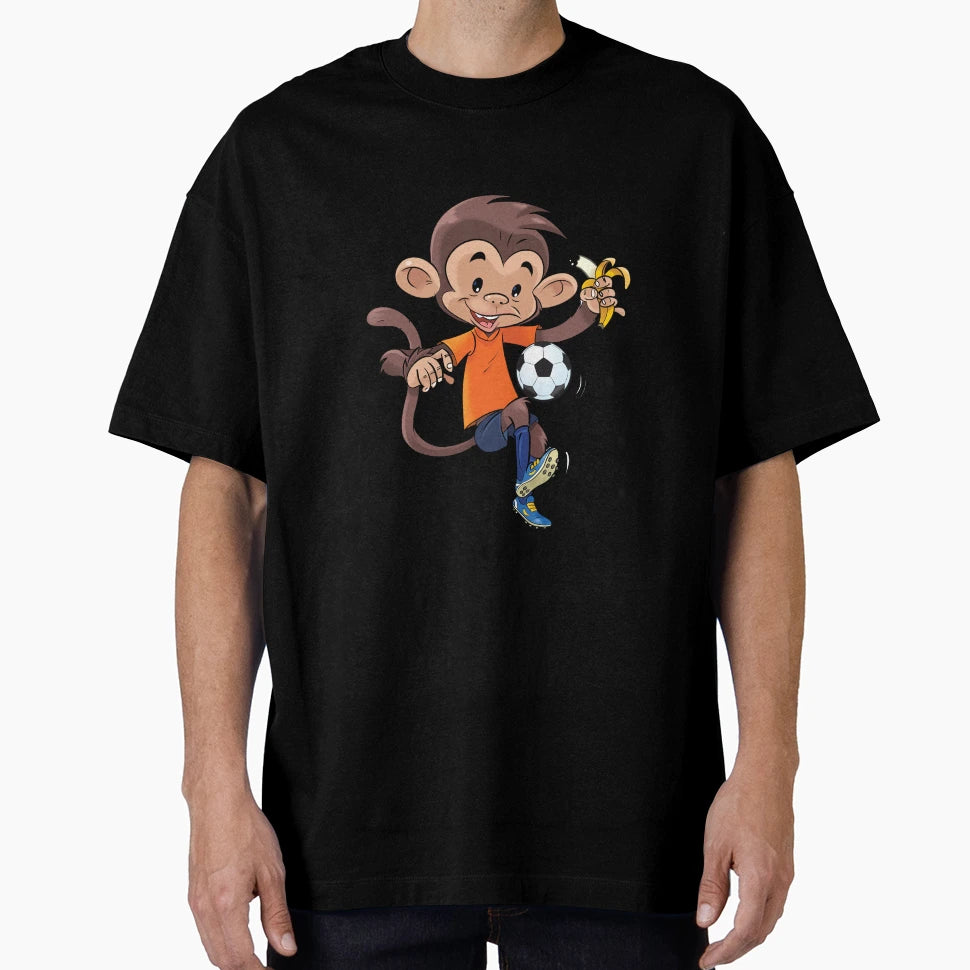 Cheeky Soccer Monkey T-Shirt - Graphic Print Men Women - T-Shirt, Sweatshirt, Hoodie