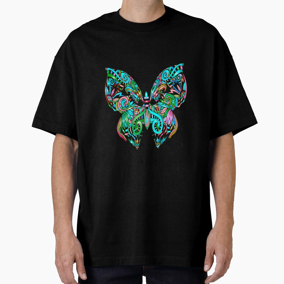 Butterfly Boho-Style by MyTshirtArt - Adult & Kids T-Shirts, Sweatshirts & Hoodies apparel design preview 1