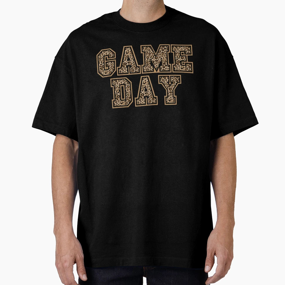 Game Day Beige Leopard T-Shirt - Streetwear Style for Adults - T-Shirt, Sweatshirt, Hoodie