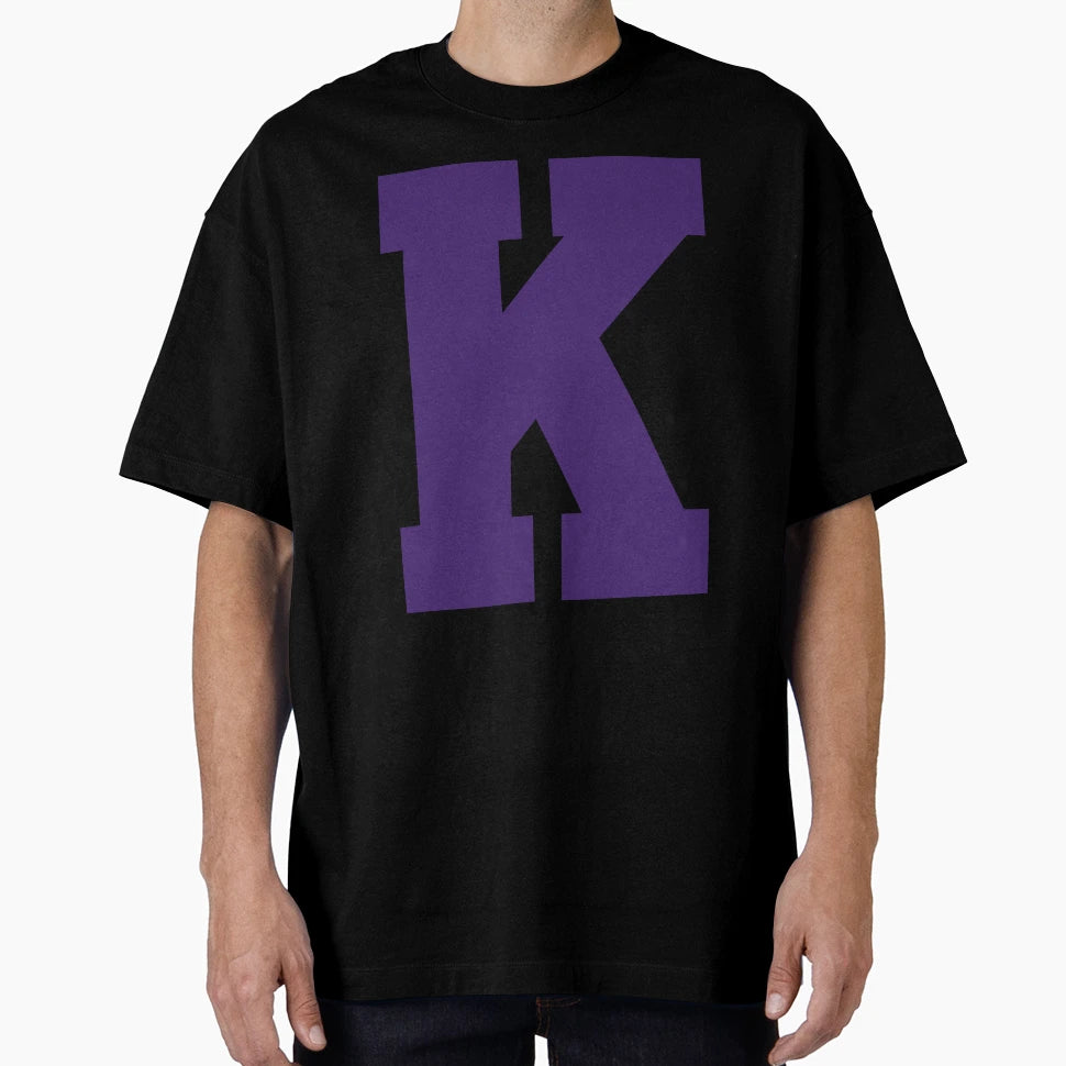 Alphabet Purple K Sports Letter K T-Shirt - Casual Everyday Wear Men Women - T-Shirt, Sweatshirt, Hoodie