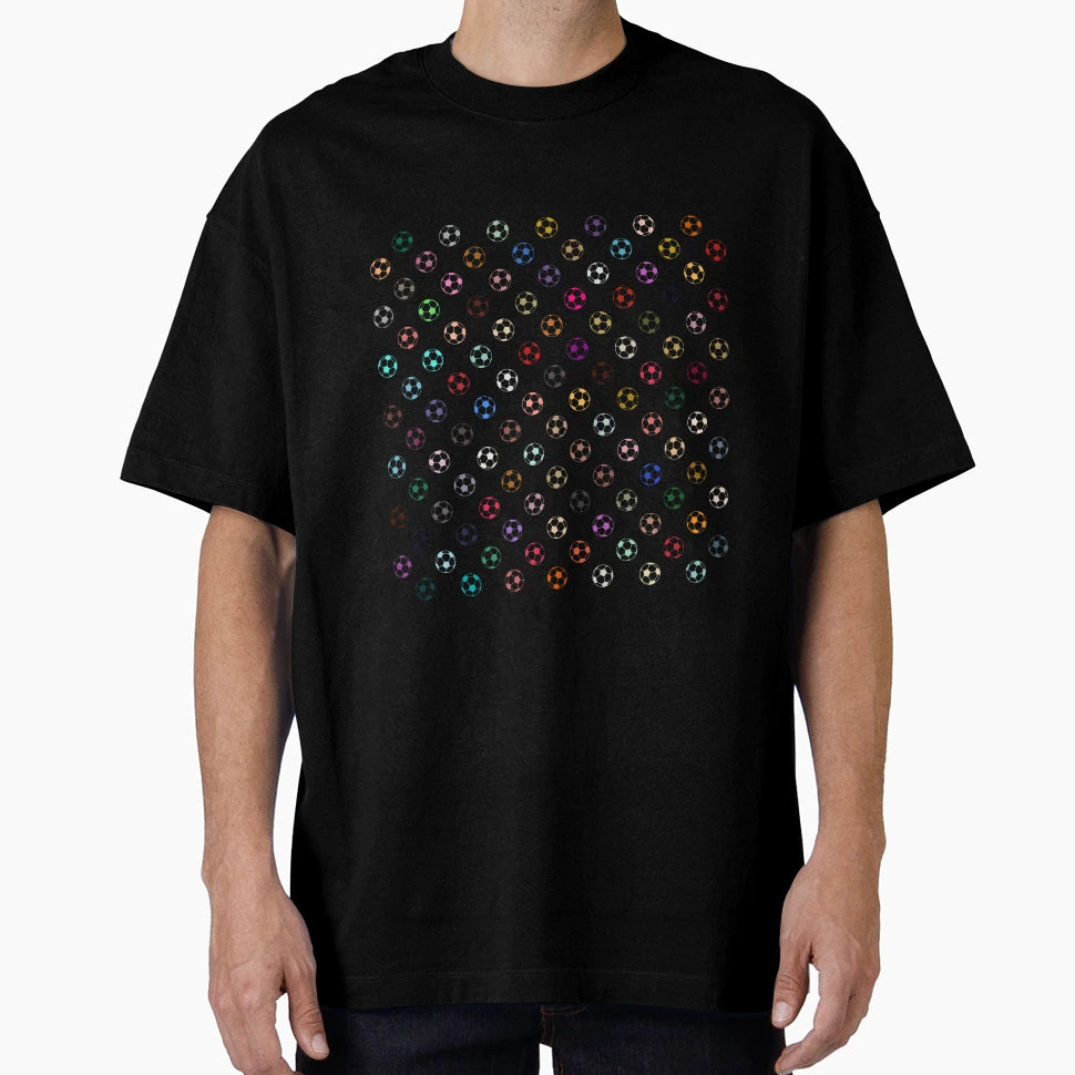 Abstract Multi Color Football Soccer T-Shirt - Unique Graphic Men Women - T-Shirt, Sweatshirt, Hoodie