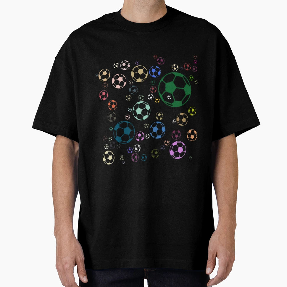Abstract Multi Color Football Soccer T-Shirt - Novelty Apparel for Adults - T-Shirt, Sweatshirt, Hoodie
