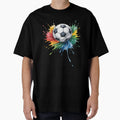 Football Watercolor Soccer Ball T-Shirt - Fun Novelty Design Men Women - T-Shirt, Sweatshirt, Hoodie