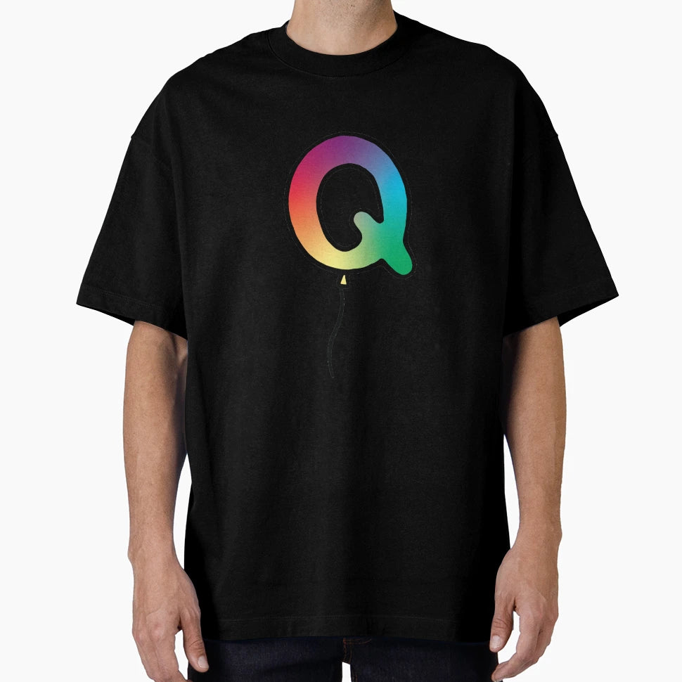 Initial Monogram Balloon Letter Q T-Shirt - Trendy Graphic for Adults - T-Shirt, Sweatshirt, Hoodie