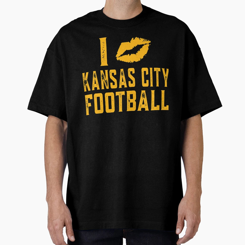 I Love Kansas City Football Distressed T-Shirt - Aesthetic Graphic Unisex - T-Shirt, Sweatshirt, Hoodie