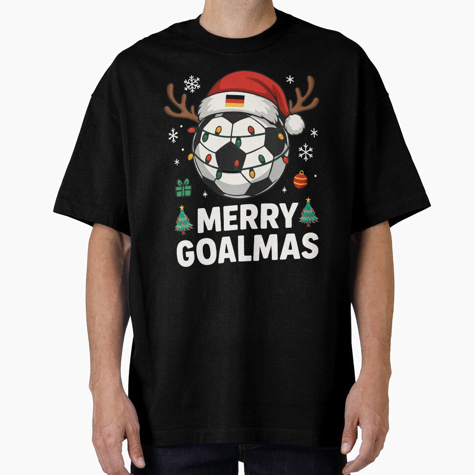 Merry Goalmas Germany Funny Soccer Christmas by - Adult & Kids T-Shirts, Sweatshirts & Hoodies apparel design preview 1