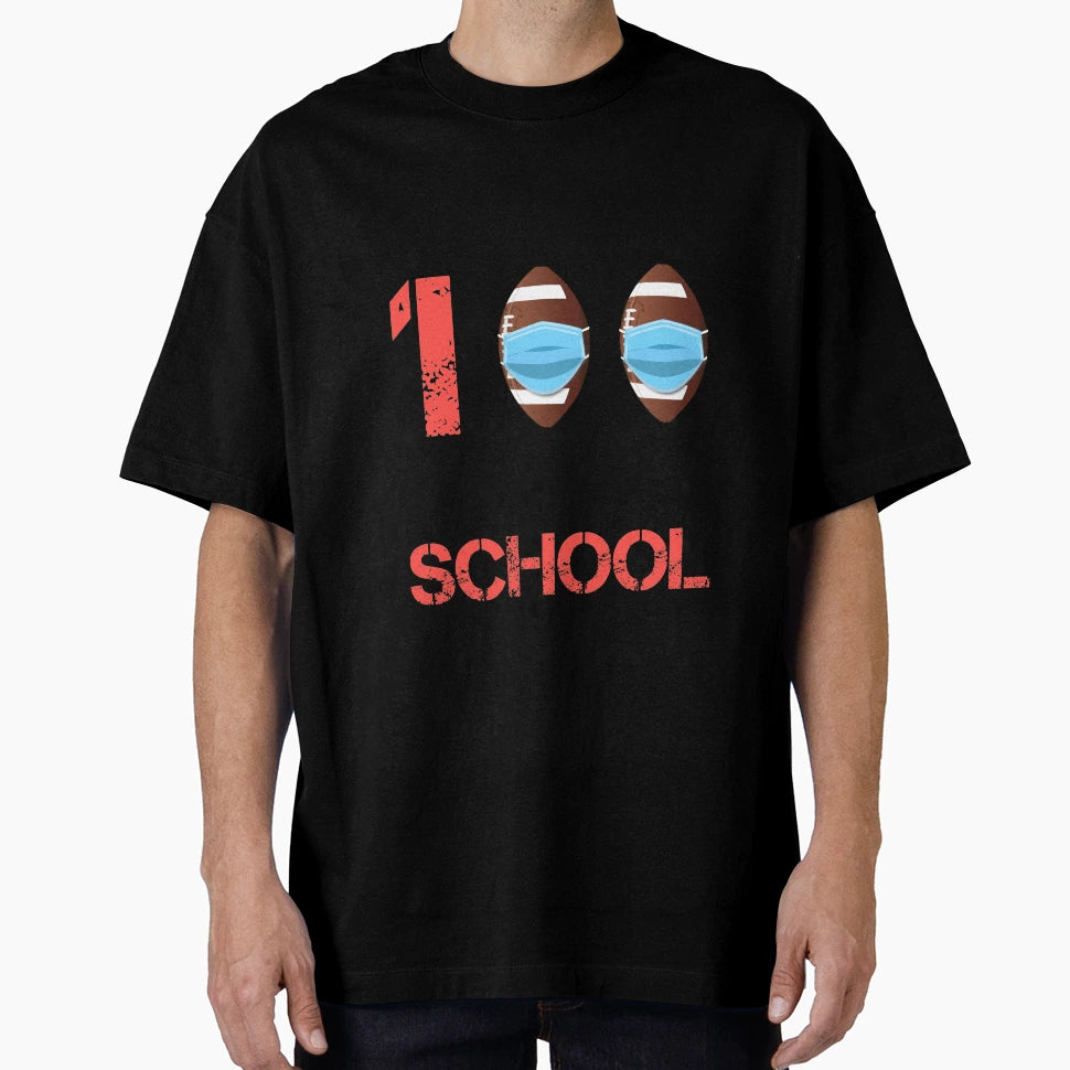 Football American Funny 100 Days T-Shirt - Casual Everyday Wear Men Women - T-Shirt, Sweatshirt, Hoodie