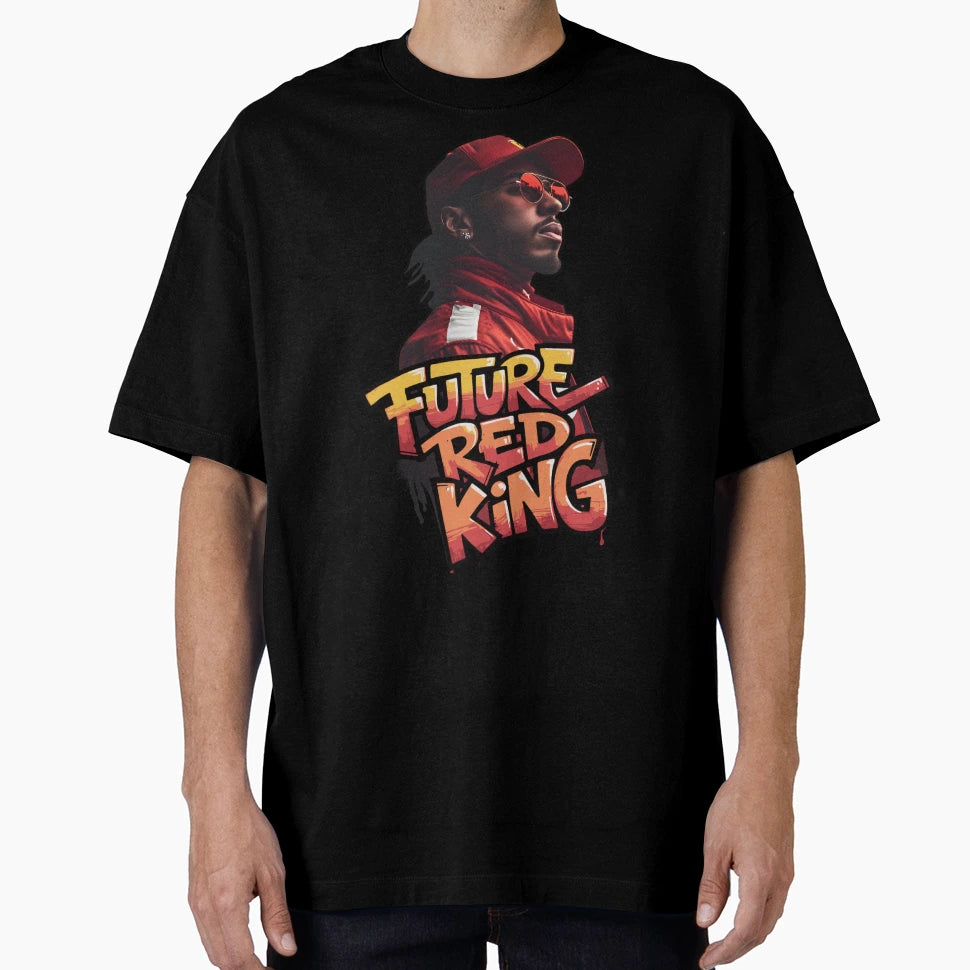 Lewis Hamilton Ferrari Future Red T-Shirt - Fun Novelty Design for Adults - T-Shirt, Sweatshirt, Hoodie