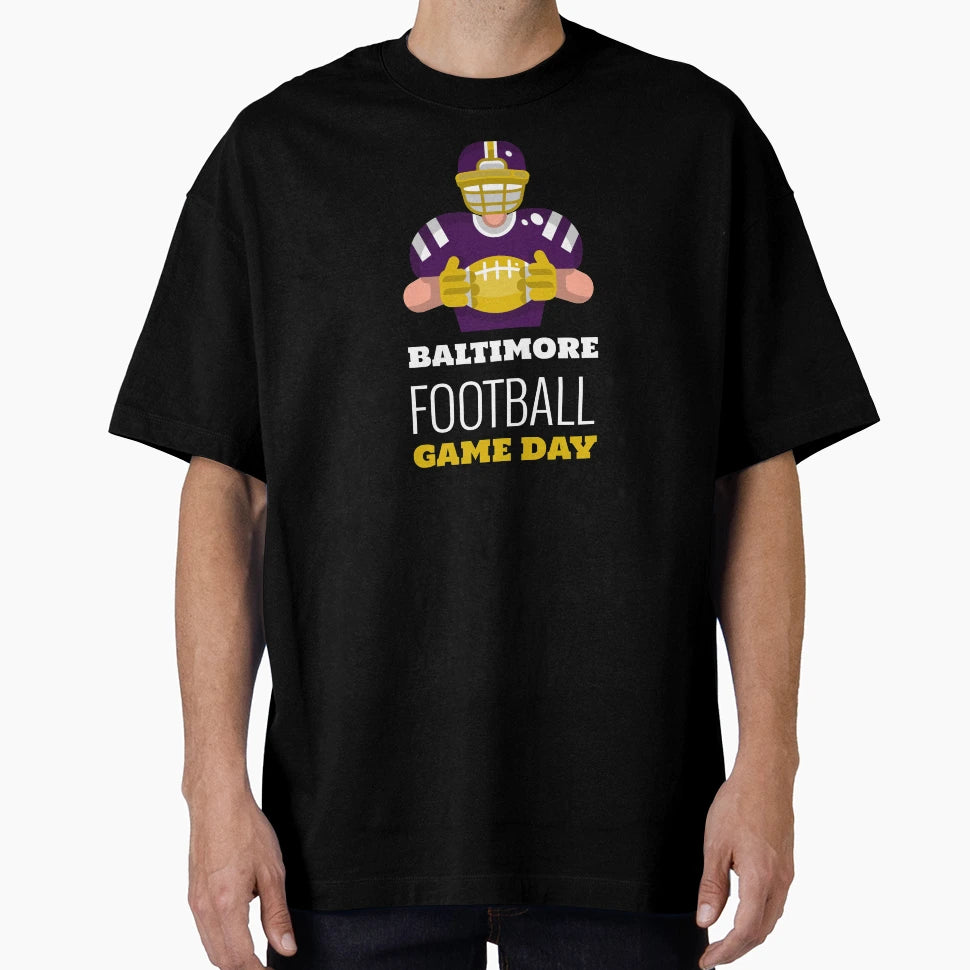 Baltimore Football Game Day T-Shirt - Custom Art Print Men Women - T-Shirt, Sweatshirt, Hoodie