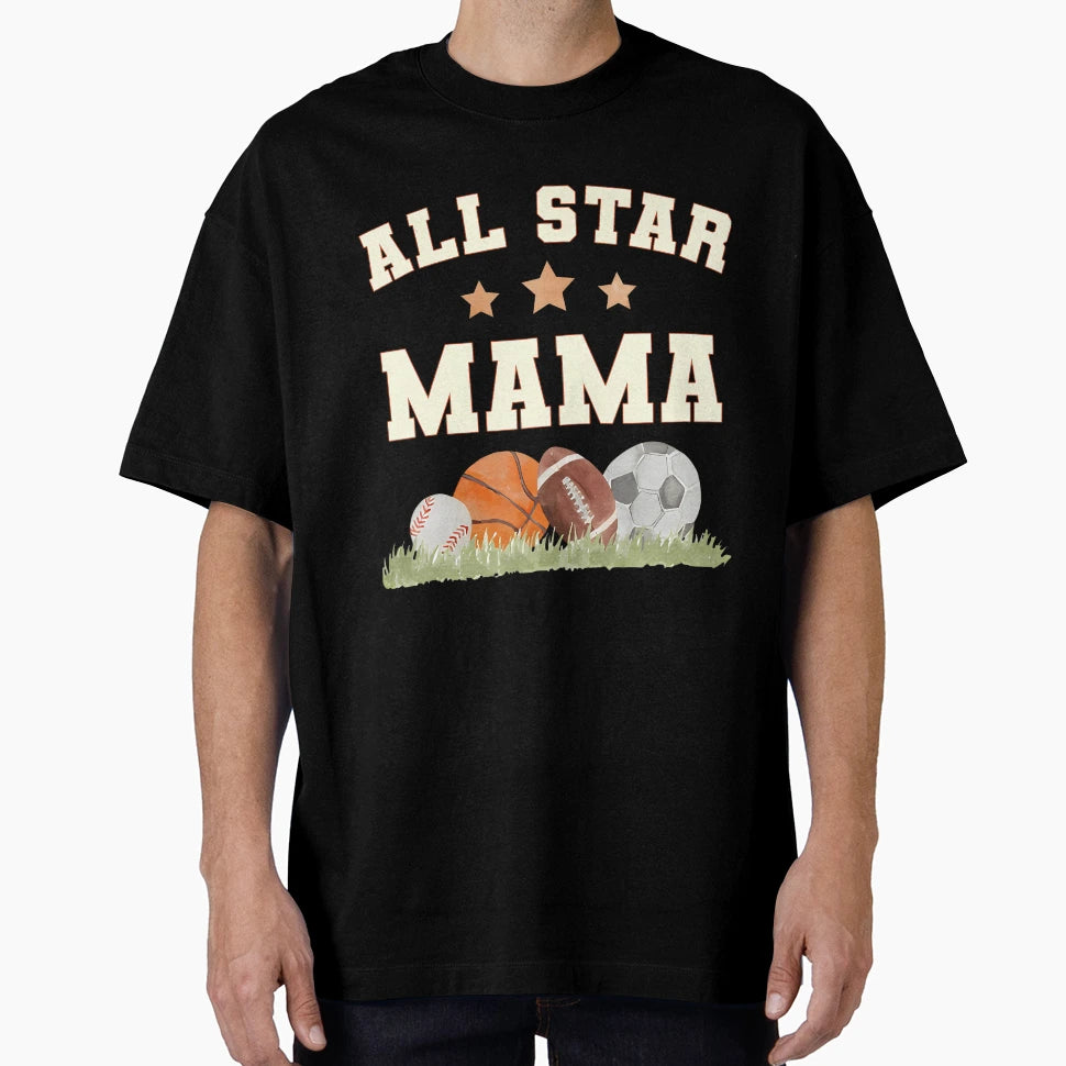 Mama Birthday Basketball Football T-Shirt - Novelty Apparel for Adults - T-Shirt, Sweatshirt, Hoodie