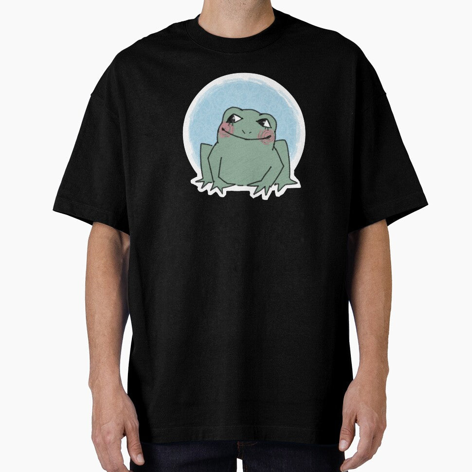 Sitting frog (blue) by sanfrankiecisco - Adult & Kids T-Shirts, Sweatshirts & Hoodies apparel design preview 1