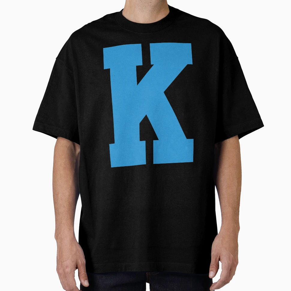 Alphabet Blue K Sports Letter K T-Shirt - Minimalist Print Unisex - T-Shirt, Sweatshirt, Hoodie