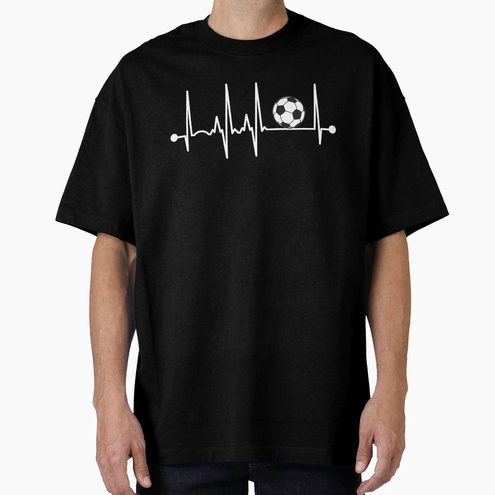 Soccer Heartbeat T-Shirt - Casual Everyday Wear Men Women - T-Shirt, Sweatshirt, Hoodie