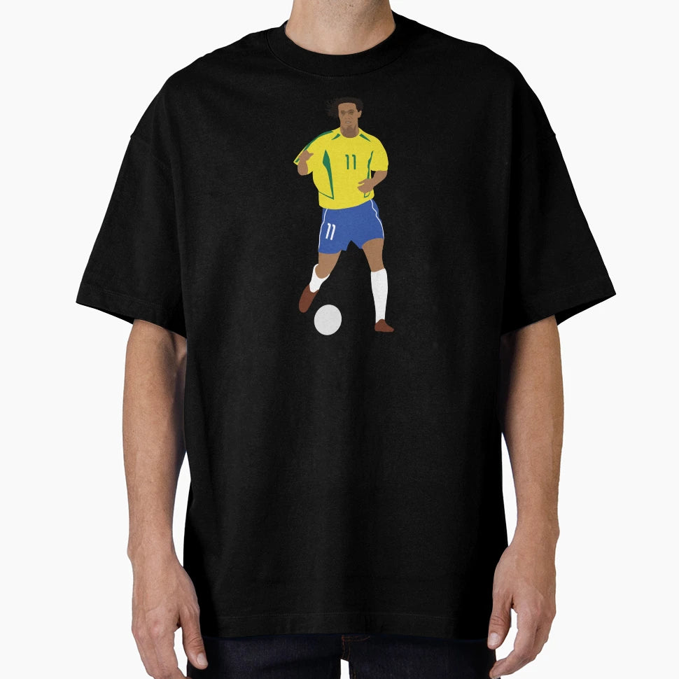 Ronaldinho Brasil T-Shirt - Aesthetic Graphic Men Women - T-Shirt, Sweatshirt, Hoodie