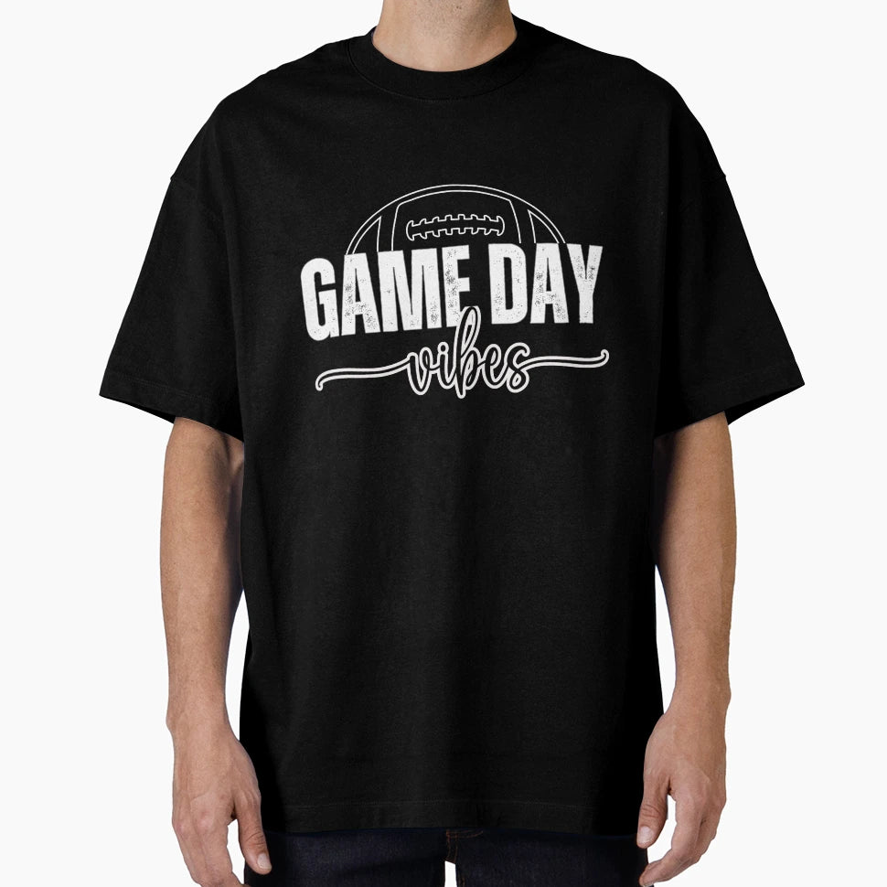 Football Game Day Vibes T-Shirt - Minimalist Print Men Women - T-Shirt, Sweatshirt, Hoodie