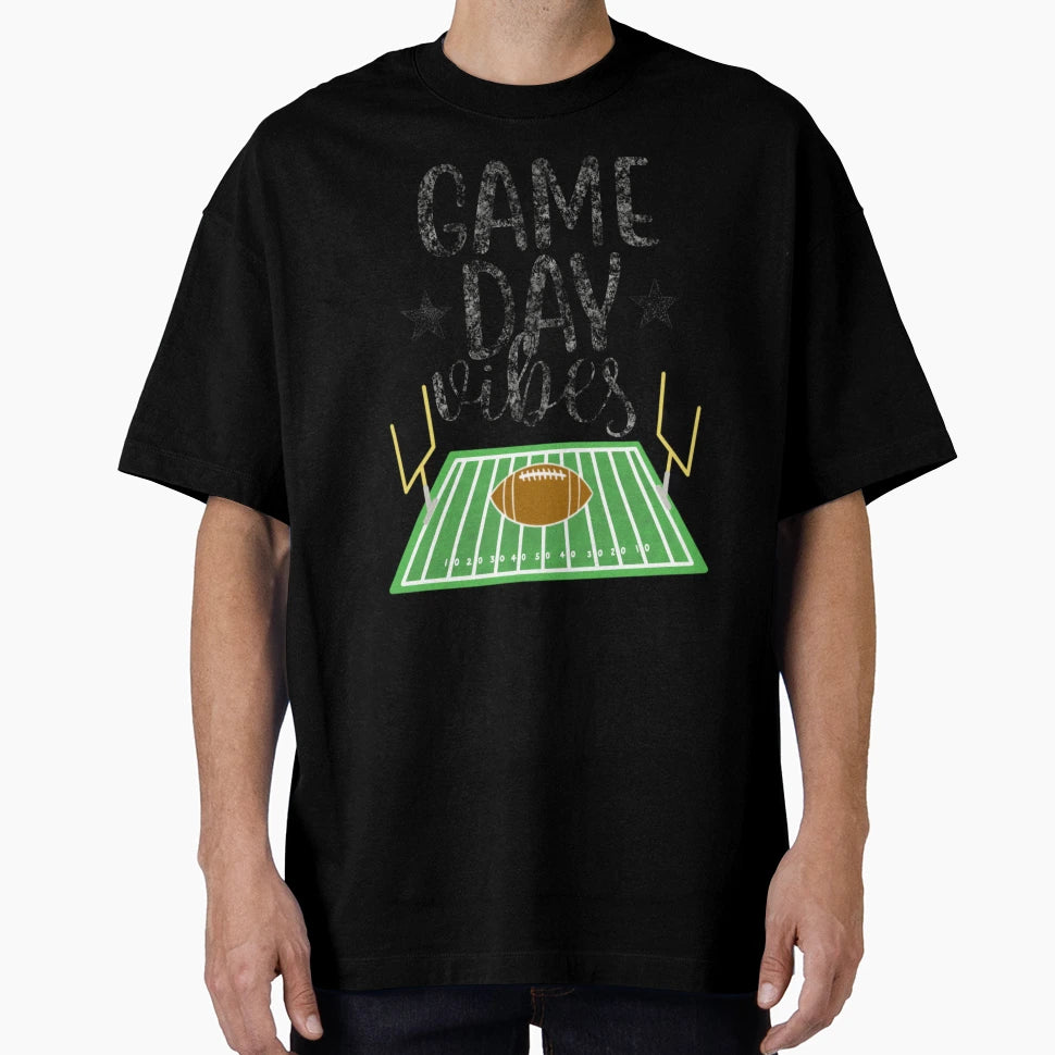 Game Day Football Vibes T-Shirt - Minimalist Print Men Women - T-Shirt, Sweatshirt, Hoodie