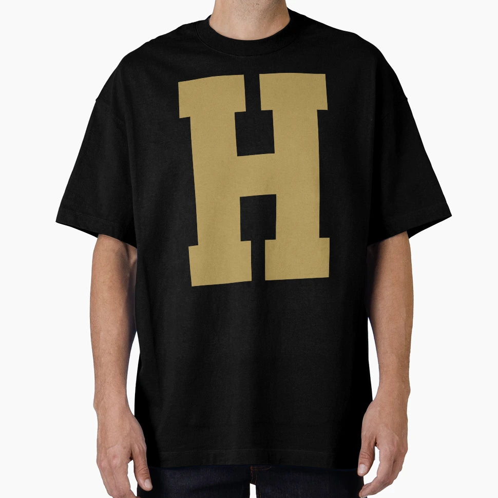 Alphabet Gold H Sports Letter H T-Shirt - Fun Novelty Design Unisex - T-Shirt, Sweatshirt, Hoodie