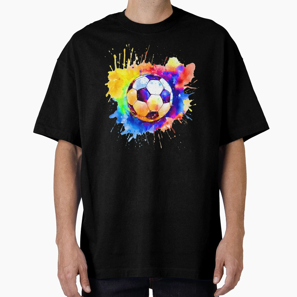 Copy Football Watercolor T-Shirt - Aesthetic Graphic for Adults - T-Shirt, Sweatshirt, Hoodie