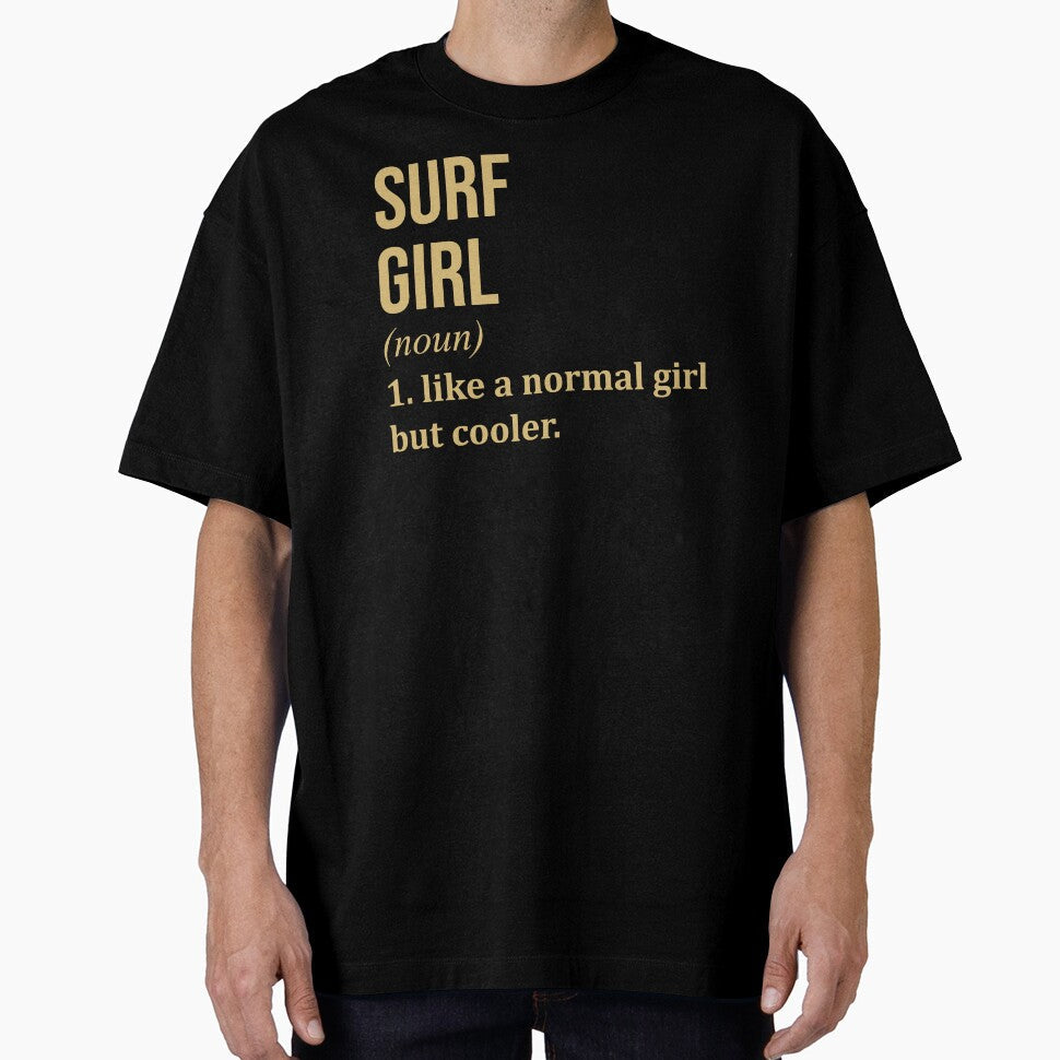 Surf Girl Definition in Gold by XCIV - Adult & Kids T-Shirts, Sweatshirts & Hoodies apparel design preview 1