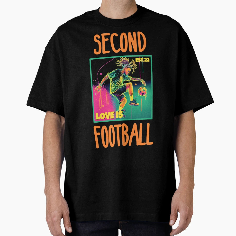 Second Love Is Footbal T-Shirt - Aesthetic Graphic Men Women - T-Shirt, Sweatshirt, Hoodie