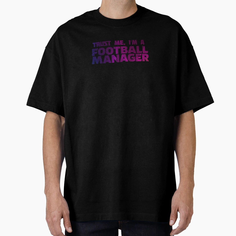 Im Football Manager Geo Purple T-Shirt - Minimalist Print Men Women - T-Shirt, Sweatshirt, Hoodie