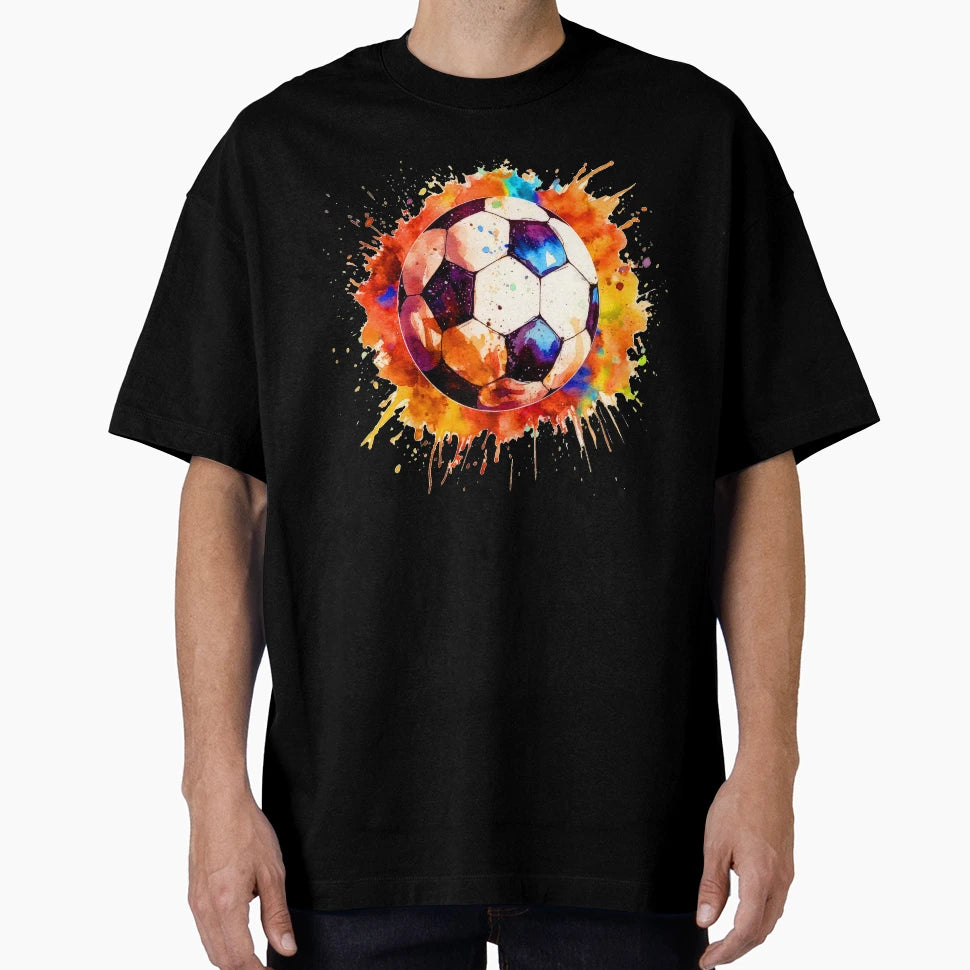 Football Watercolor T-Shirt - Trendy Graphic for Adults - T-Shirt, Sweatshirt, Hoodie