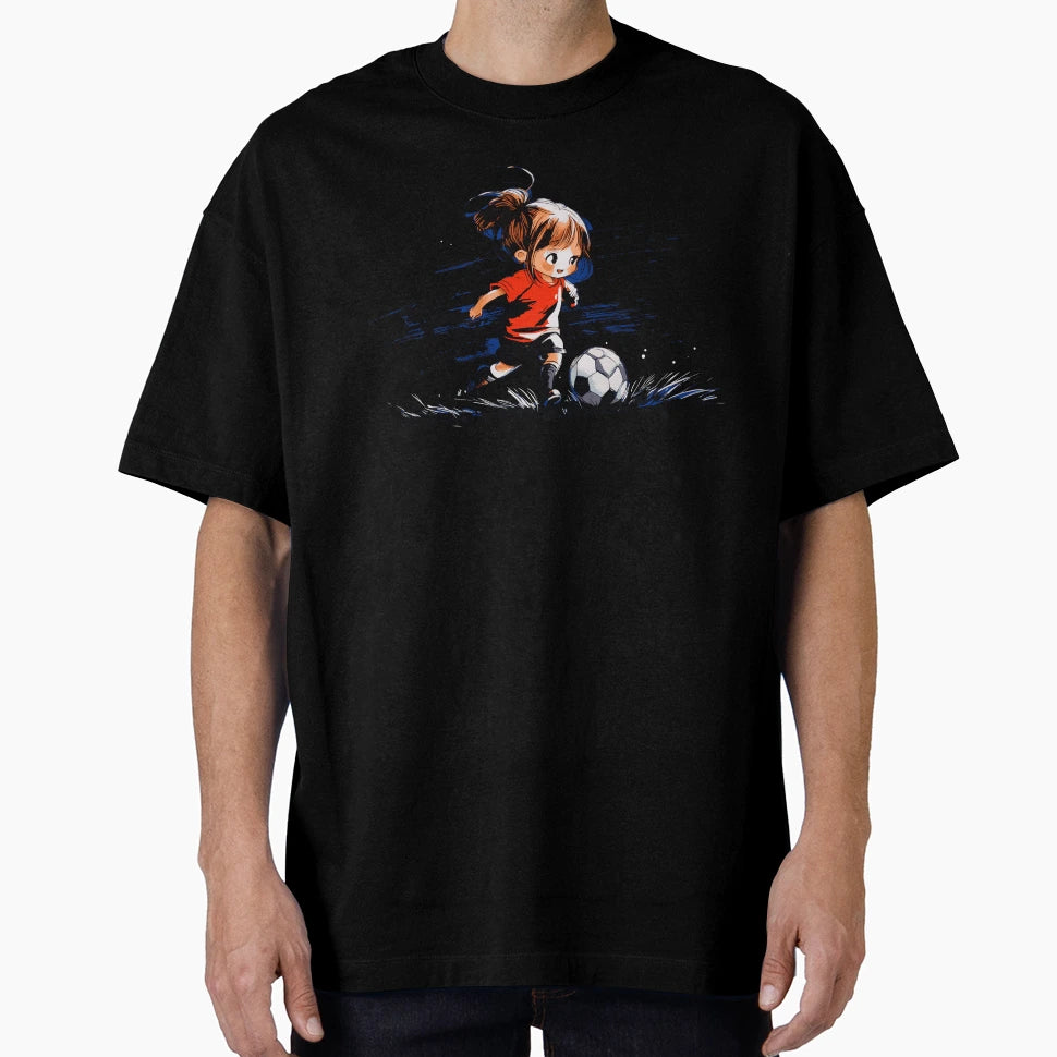 Chibi Soccer Player T-Shirt - Minimalist Print Unisex - T-Shirt, Sweatshirt, Hoodie