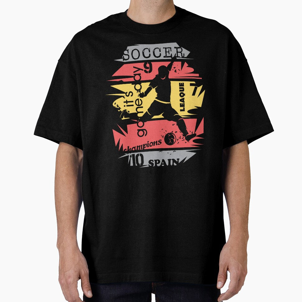 Gift Idea Design Football Spain Goal Shot Ball - Adult & Kids T-Shirts, Sweatshirts & Hoodies apparel design preview 1