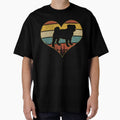 Retro vintage pug heart by gastonfongemie - Adult & Kids T-Shirts, Sweatshirts & Hoodies apparel design preview 1