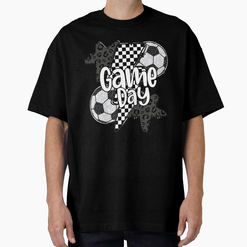 Soccer Game Day Soccer Checkered T-Shirt - Casual Everyday Wear for Adults - T-Shirt, Sweatshirt, Hoodie