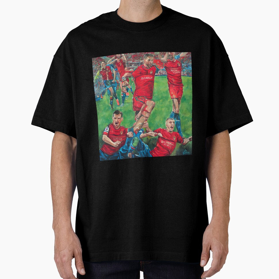 Wrexham AFC "Celebration" Painting by Nayith10 - Adult & Kids T-Shirts, Sweatshirts & Hoodies apparel design preview 1