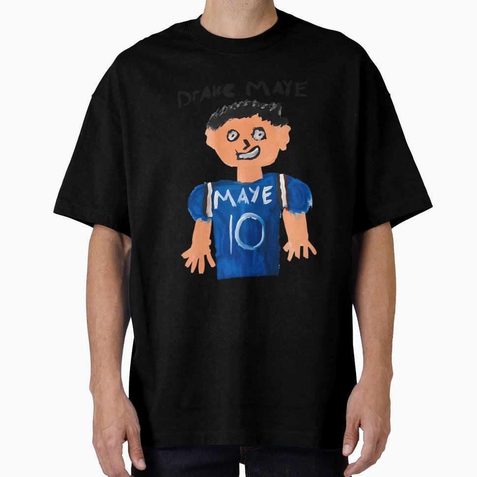Drake Maye Hand Drawn Painting Meme T-Shirt - Custom Art Print for Adults - T-Shirt, Sweatshirt, Hoodie