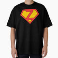 Letter Z Super Letter Red And Yellow T-Shirt - Aesthetic Graphic for Adults - T-Shirt, Sweatshirt, Hoodie