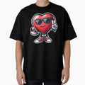 Heart American Football Valentines T-Shirt - Casual Everyday Wear Unisex - T-Shirt, Sweatshirt, Hoodie