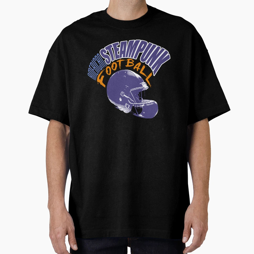 American Football Steampunk Helmet T-Shirt - Fun Novelty Design for Adults - T-Shirt, Sweatshirt, Hoodie
